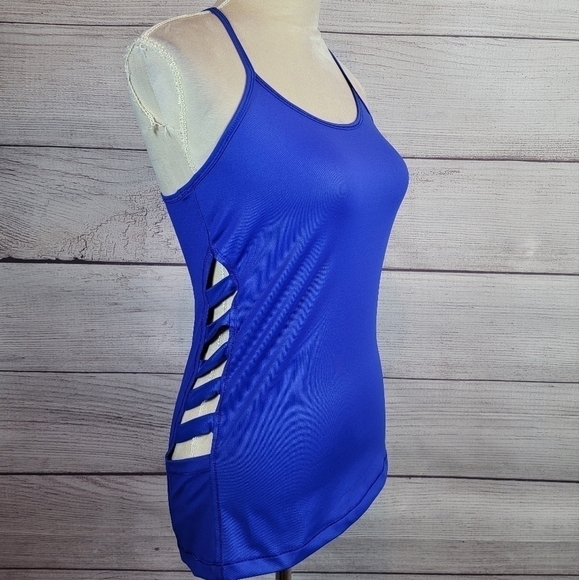 90 Degree By Reflex Side Slits Tank Top Deep Blue Size Medium - Picture 4 of 6